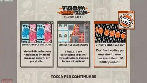 Toshi Ways Club Slot Funzioni Speciali