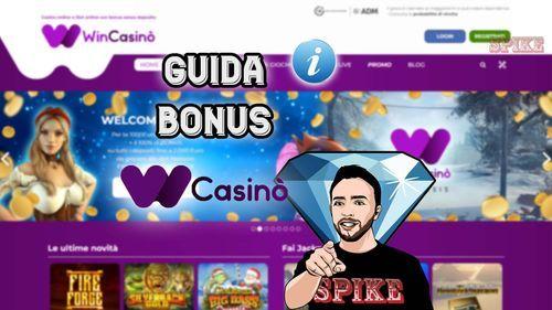 Interfaccia della promozione di benvenuto di Wincasino che mostra i dettagli del bonus