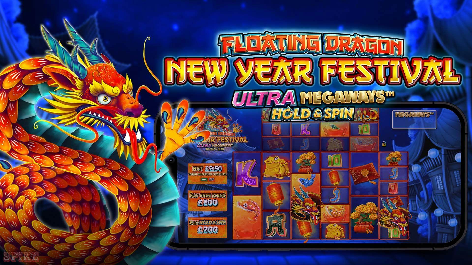 Floating Dragon New Year Festival Ultra Megaways Hold & Spin Slot Gratis