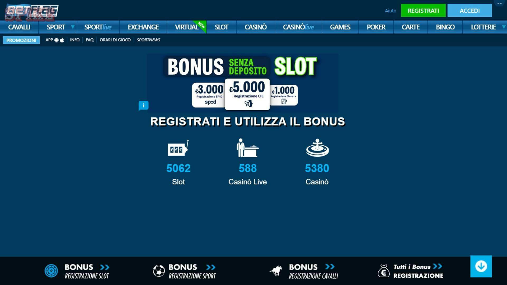 BetFlag Casino Online HomePage Shot