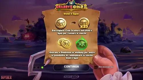 Crabby's Gold 2 Slot Schermata Introduttiva
