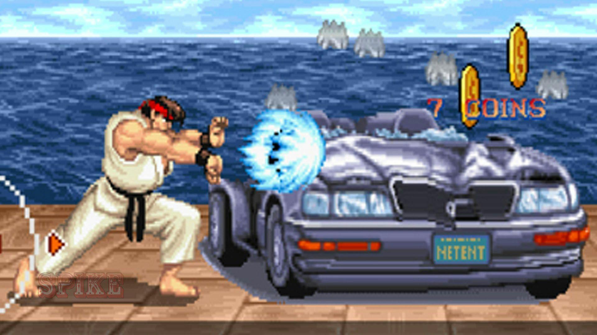 Car Smash Bonus Game Screen Slot Online Street Fighter II